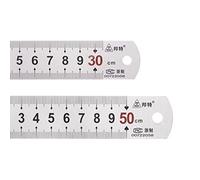 sourcing map Metal Straight Ruler Set 30cm 50cm Precision Stainless Steel Rulers CM+Scale Metal Rulers for Woodworking Sewing Crafting, (12+20Inch)