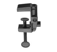 sourcing map Metal Table Clamp Mount 2.2" Hole Dia Desk Lamp Mount Stand Universal Cantilever Bracket C-Clamp with Adjustable Screw Dual-Purpose Plastic Handle for Microphone Arm Lamp, Black