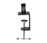 sourcing map Metal Table Clamp Mount 2.7" Hole Dia Desk Lamp Mount Stand Universal Cantilever Bracket C-Clamp with Adjustable Screw Plastic Handle for Microphone Arm Lamp Stand, Black