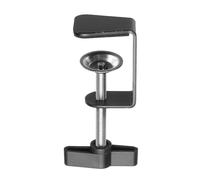 sourcing map Metal Table Clamp Mount 2" Hole Dia Desk Lamp Mount Stand Universal Cantilever Bracket C-Clamp with Adjustable Screw Frameless Plastic Handle for Microphone Arm Lamp Stand, Black