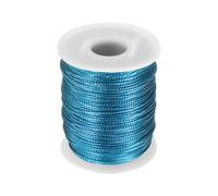 sourcing map Metallic Cord 1.5mm 109 Yards Metallic Ornament String Durable Tinsel Rope Thread ribbon for Crafts Gift Wrapping Christmas Decor Hanging Tags Sewing Gift Decoration, Lake Blue