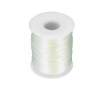 sourcing map Metallic Cord 1.5mm 109 Yards Metallic Ornament String Durable Tinsel Rope Thread ribbon for Crafts Gift Wrapping Christmas Decor Hanging Tags Sewing Gift Decoration, White
