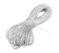 sourcing map Metallic Cord,1mm/120m Silver Elastic Strings Metallic Stretch Thread Tinsel Rope Christmas Ribbon for Gift Wrapping,Jewelry Making, DIY Crafts