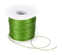 sourcing map Metallic Cord,1mmx100m Green Ornaments Strings Metallic Non Stretch Thread Tinsel Rope Christmas Ribbon for Gift Wrapping,Jewelry Making, DIY Crafts