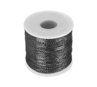 sourcing map Metallic Cord 3mm 109 Yards Metallic Ornament String Durable Tinsel Rope Thread ribbon for Crafts Gift Wrapping Christmas Decor Hanging Tags Sewing Gift Decoration, Black