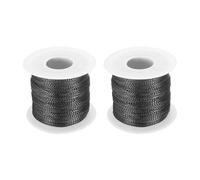 sourcing map Metallic Cord Set 1mm 109 Yards Metallic Ornament String Durable Tinsel Rope Thread for Crafts Gift Wrapping Christmas Decoration Hanging Tags Sewing Gift Decoration, Deep Black