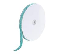 sourcing map Metallic Glitter Velvet Ribbon 9/16 Inch x 25 Yard Single Face Sparkle Ribbon for Christmas DIY Crafts Gift Wrap Bow Decoration Light Blue