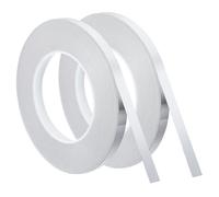 sourcing map Metallic Tape, 0.39 in x 164 ft Self Adhesive Metalized Polyester Film Tape Waterproof Shiny Washi Tape for Walls Graphic Arts Gifts Wrapping Crafts Decoration, Gloss Silver, 2 Pcs