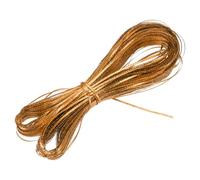 sourcing map Metallic Thread Cord, 3mmx100m Flat Rope Ribbon Thin Ornaments String For Crafts Gift Wrapping Party Wedding Christmas Ornaments Decoration,Orange