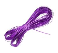 sourcing map Metallic Thread Cord, 3mmx100m Flat Rope Ribbon Thin Ornaments String For Crafts Gift Wrapping Party Wedding Christmas Ornaments Decoration,Dark Purple