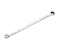 sourcing map Metric Double Box End Ratcheting Wrench, 15mm Extra Long 72 Teeth Chrome Vanadium Steel Ratchet Wrench for Automotive Furniture Machinery Repair