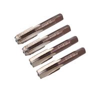 sourcing map Metric Hand Tap M12 Thread 1.25 Pitch 4 Straight Flutes H2 Alloy Tool Steel Bottom & Taper Screw Tap Set Tapping Tools for Repairing 2 Pairs