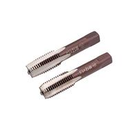 sourcing map Metric Hand Tap M12 Thread 1.5 Pitch 4 Straight Flutes H2 Alloy Tool Steel Bottom & Taper Screw Tap Set Tapping Tools for Repairing 1 Pair