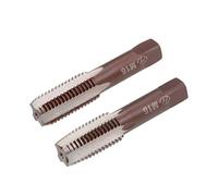 sourcing map Metric Hand Tap M16 Thread 2 Pitch 4 Straight Flutes H2 Alloy Tool Steel Bottom & Taper Screw Tap Set Tapping Tools for Repairing 1 Pair