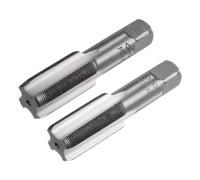 sourcing map Metric Hand Tap M24 Thread 1 Pitch 4 Straight Flutes H2 Alloy Tool Steel Bottom & Taper Screw Tap Set Tapping Tools for Repairing 1 Pair