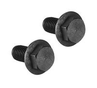 sourcing map Metric M10x20mm Hex Flange Bolts Left Hand Thread 8.8 Grade Carbon Steel Black 2pcs