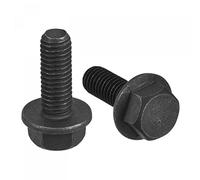 sourcing map Metric M8x20mm Hex Flange Bolts,10.9 Grade Carbon Steel,5pcs | 10.9 Grade Carbon Steel Hexagon Head Screws