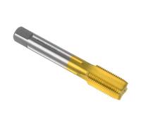 sourcing map Metric Machine Thread Milling Tap M18 x 1.5 H2 Titanium Coated (Ti-Coated) High Speed Steel 4 Straight Flutes Screw Thread Tapping Threading Machinist Repair DIY Tool