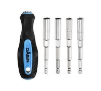 sourcing map Metric Nut Driver 5.5mm/6mm/7mm/8mm CR-V Non-Magnetic Detachable Tip Hollow Shafts Hex Socket Screwdriver with Anti-Slip Handle for Automobile Repair Bit Driver, Blue/Black