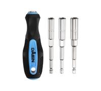 sourcing map Metric Nut Driver 6mm/8mm/10mm CR-V Non-Magnetic Detachable Tip Hollow Shafts Hex Socket Screwdriver with Anti-Slip Handle for Automobile Repair Bit Driver, Blue/Black