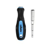 sourcing map Metric Nut Driver 8mm CR-V Non-Magnetic Detachable Tip Hollow Shafts Hex Socket Screwdriver with Anti-Slip Handle for Automobile Repair Bit Driver, Blue/Black