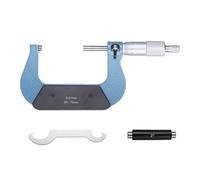 sourcing map Metric Outside Micrometer 50-75mm Range +/-0.01mm Accuracy Micrometer with Ratchet Stop Metal Industrial-Grade Precision Measuring Tool for Machinist Engineer