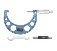 sourcing map Metric Outside Micrometer 75-100mm Range +/-0.01mm Accuracy Micrometer with Ratchet Stop Metal Industrial-Grade Precision Measuring Tool for Machinist Engineer, Blue