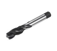 sourcing map Metric Spiral Flute Thread Tap, M16 x 2 H2 Screw Threading Tap, Nitride Coated M2 High Speed Steel Machine Tapping Tools for Machinist Repair