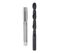 sourcing map Metric Tap and Drill Bit Set, M10 x 1.5 Thread Tap & 8.5mm Black Oxide Twist Drill Bit, Straight Flute Tap Tapping Threading Repair Tool Kit