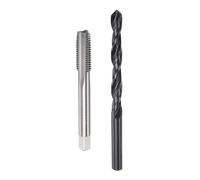 sourcing map Metric Tap and Drill Bit Set, M9 x 1.25 Thread Tap & 7.8mm Black Oxide Twist Drill Bit, Straight Flute Tap Tapping Threading Repair Tool Kit