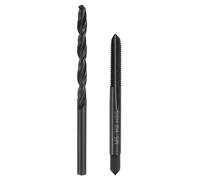 sourcing map Metric Tap & Drill Bit Set, 1pcs M5 x 0.8 Straight Flute Thread Taps and 1pcs 4.2mm Twist Drill Bits, Black Oxide HSS6542 Screw Tapping Threading Tools