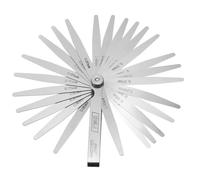 sourcing map Metric Thickness Feeler Gauge 0.02-1mm 26 Blades 100mm Tapered Feeler Gauge Set 3CR13 Stainless Steel Gap Measuring Tool for Repair Valve Guitar Spark Plug
