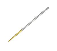 sourcing map Metric Thread Tap M2 x 0.4 H2 100mm Long Extra Long Titanium Coated High Speed Steel 6542 Straight Flute Screw Thread Milling Machine Taps Threading Tapping Repair Tool