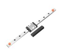 sourcing map MGN12 250mm Linear Guide Rail with MGN12C Sliding Carriage Block and Plastic Mini MGN12 Linear Guide for DIY 3D Printers and CNC Machine, Black