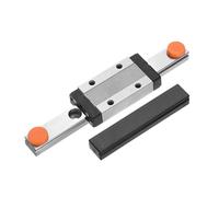 sourcing map MGN9 100mm Linear Guide Rail with MGN9H Sliding Carriage Block Bearing Steel and Plastic Mini MGN12 Linear Guide for DIY 3D Printers and CNC Machine, Silver