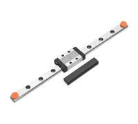 sourcing map MGN9 200mm Linear Guide Rail with MGN9C Sliding Carriage Block and Plastic Mini MGN12 Linear Guide for DIY 3D Printers and CNC Machine, Black