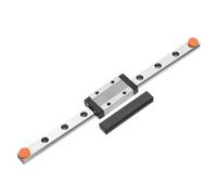 sourcing map MGN9 200mm Linear Guide Rail with MGN9H Sliding Carriage Block and Plastic Mini MGN12 Linear Guide for DIY 3D Printers and CNC Machine, Silver