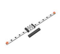 sourcing map MGN9 250mm Linear Guide Rail with MGN9C Sliding Carriage Block and Plastic Mini MGN12 Linear Guide for DIY 3D Printers and CNC Machine, Black