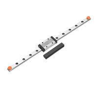 sourcing map MGN9 250mm Linear Guide Rail with MGN9H Sliding Carriage Block Bearing Steel and Plastic Mini MGN12 Linear Guide for DIY 3D Printers and CNC Machine, Silver