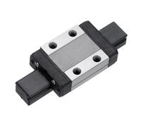 sourcing map MGN9C Stainless Steel Sliding Carriage Block with Plastic Anti-Fall Strip for 9mm MGN9 Linear Motion Slide Rail Guide, Black