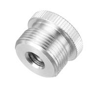 sourcing map Mic Stand Adapter Female 1/4 In to 5/8 In Male Aluminum Alloy Mic Screw Adapter for Microphone Tripod Stand Silver 1 Pcs