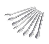 sourcing map Micro Lab Spoons 4.13" Silver 201 Stainless Steel Powders Sampling Spoon for Laboratory Pack of 15