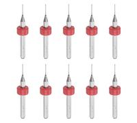 sourcing map Micro PCB Drill Bit Set, 1/8" Shank 0.4mm Solid Tungsten Carbide CNC Engraving Print Circuit Board Drill Bits Rotary Tool 10pcs