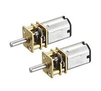 sourcing map Micro Speed Reduction Gear Motor, DC 3V 35RPM with Full Metal Gearbox for DIY RC Aircraft, Model Car Pack of 2