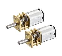 sourcing map Micro Speed Reduction Gear Motor, DC 6V 2000RPM with Full Metal Gearbox for DIY RC Aircraft, Model Car Pack of 2