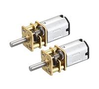 sourcing map Micro Speed Reduction Gear Motor, DC 6V 250RPM with Full Metal Gearbox for DIY RC Aircraft, Model Car Pack of 2