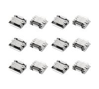sourcing map Micro USB Type B Female Connector 180 Degree Micro USB Connector Socket 5-Pin SMT Solder Connector (12 Pcs)