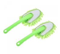 sourcing map Microfiber Chenille Duster Washable Cleaning Brush Dusting Tool for Computer, Keyboard, Window, Furniture, Home, Kitchen, Office, Green, Pack of 2
