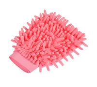 sourcing map Microfiber Chenille Mitts Reusable Scratch-Free Cleaning Gloves Wash Sponge for Home Kitchen, Pink