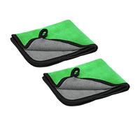 sourcing map Microfiber Cleaning Cloths 12 x 16 Inch Guitar Polishing Cloths Microfiber Towels for Musical Instrument Guitar Piano Gray Green 2 Pack